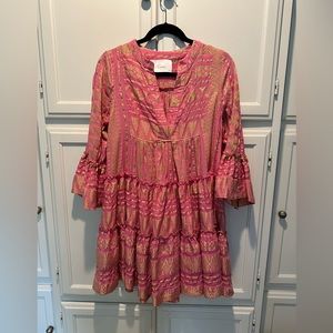 Kasia Sifnos Ruffle Greek Resort Printed Dress